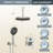 Shower Systems with 12"Rain Shower and High Pressure Handheld Spray, Celling Mount, Rough in-Valve-80550584