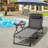 Reclining Chaise Lounge Chair, Portable Sun Lounger, Folding Camping Cot, With Adjustable Backrest And Removable Pillow, For Patio, Garden, Beach-1347894036