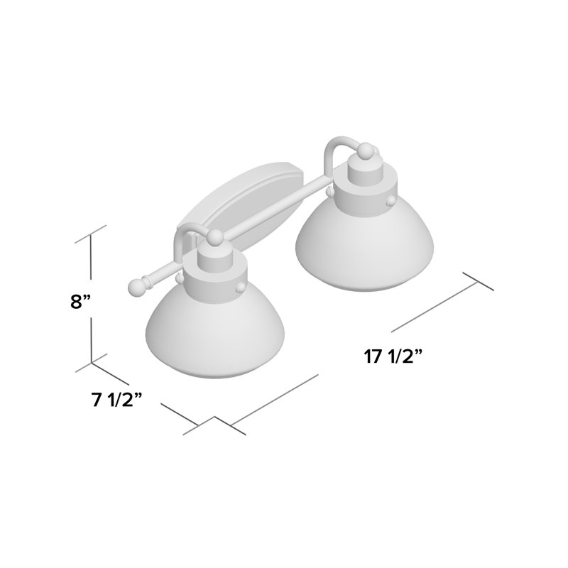 Éclairage pour salle de bain 2 lumières Casen