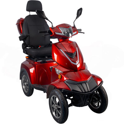 HS4W-A1R Heavy Duty 4 Wheel Mobility Scooters, Red Color