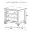 Table de chevet 3 tiroirs en noir pour chambre à coucher - plateau coulissant et fabrication en bois massif, fiabilité 3 et stabilité d'ingénierie