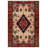 Strawbridge Burgundy Beige Moroccan Machine Printed Cotton Polyester Area Rug-189213272