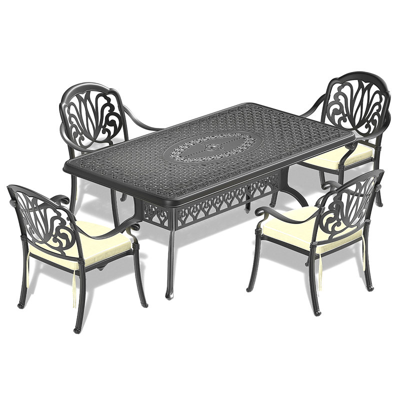 Meubles de jardin en aluminium coulé, 4