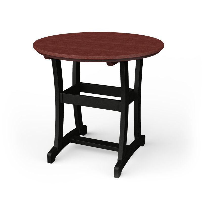 Table de bar Stella, H 42 po x l 42 po x P 42 po, Bois de cerisier / noir
