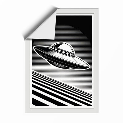 Saucer Retro - Framed Print