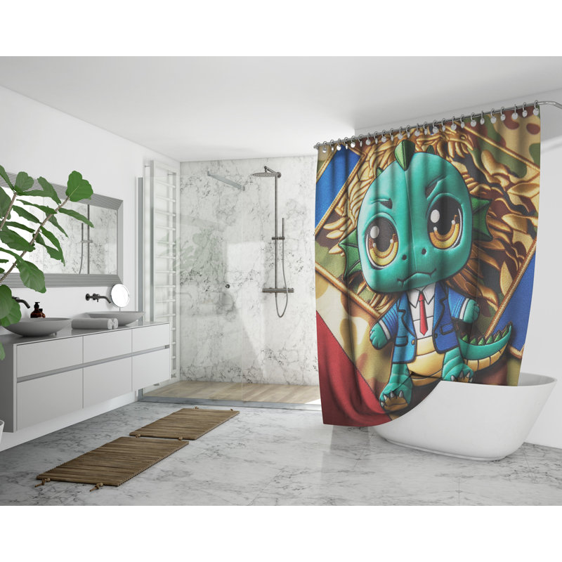 Rideau de douche abstrait Pari avec doublure inclus