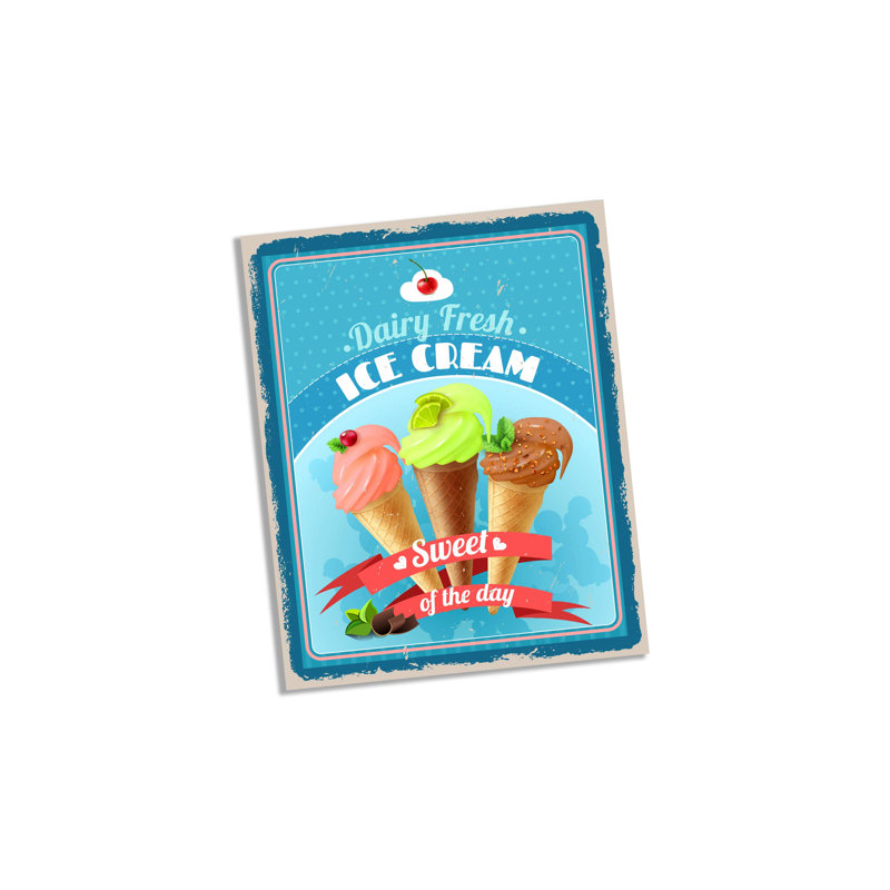 Dairy Fresh Ice Cream Wall Décor, 80cm H x 60cm W