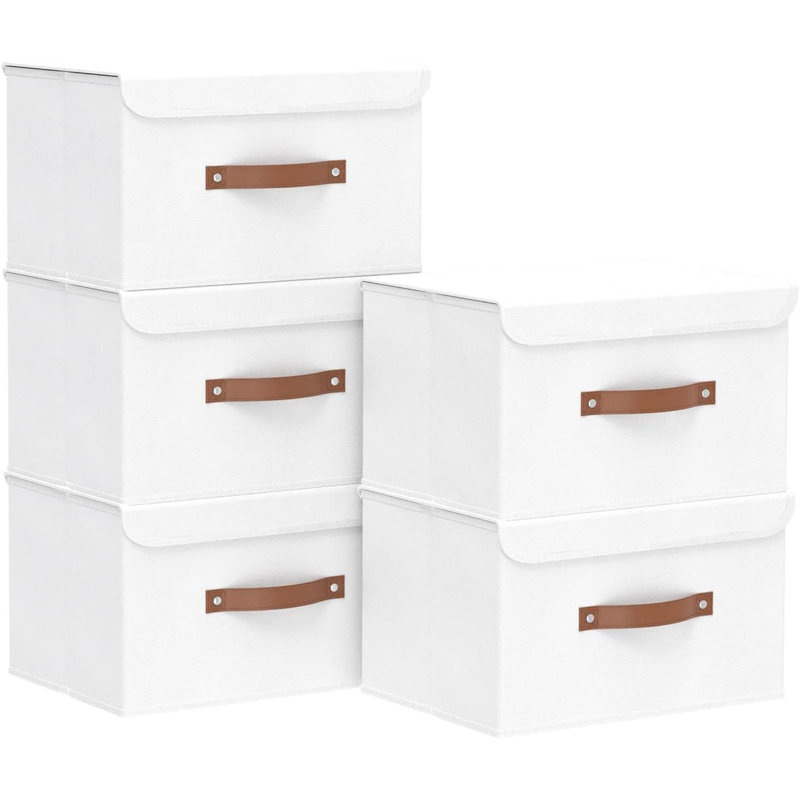 Brayden Studio Bin, 20cm H x 23cm W x 33cm D, White