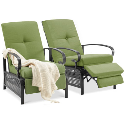 Fauteuil de patio inclinable avec coussins lausannois