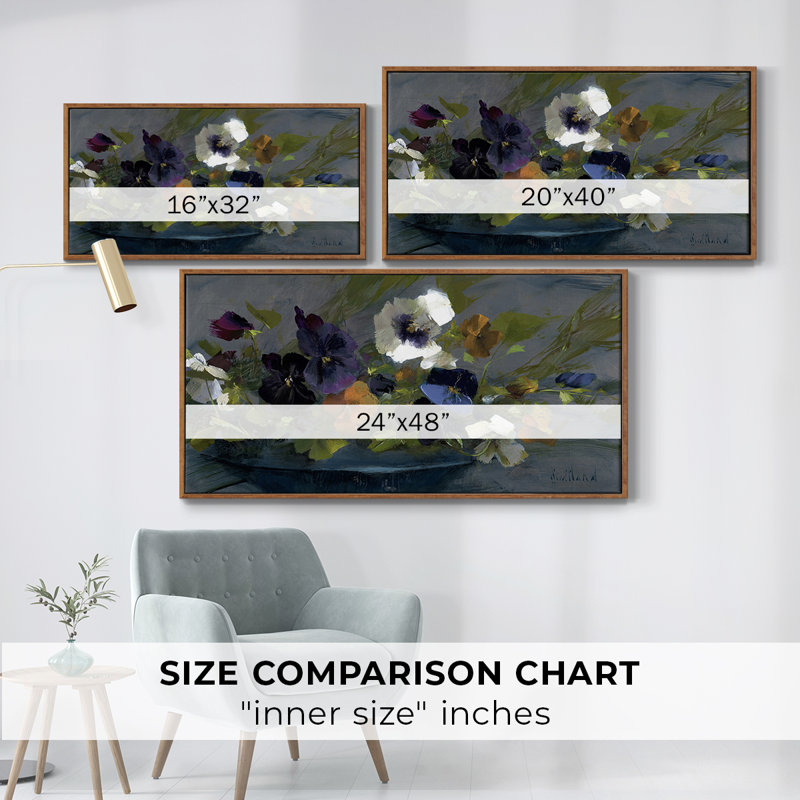 Prélude printanière - Toile tendue avec châssis encadré - Prêt à être accroché, Noyer, H 21 po x l 41 po