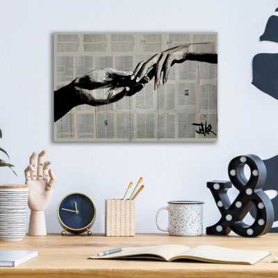 Art mural en verre Trinx «Adam Eve» par Loui Jover
