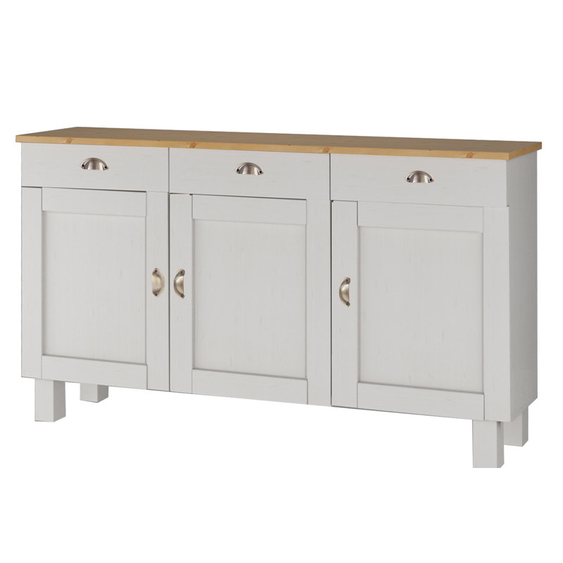 Edgarton Sideboard, White/Honey