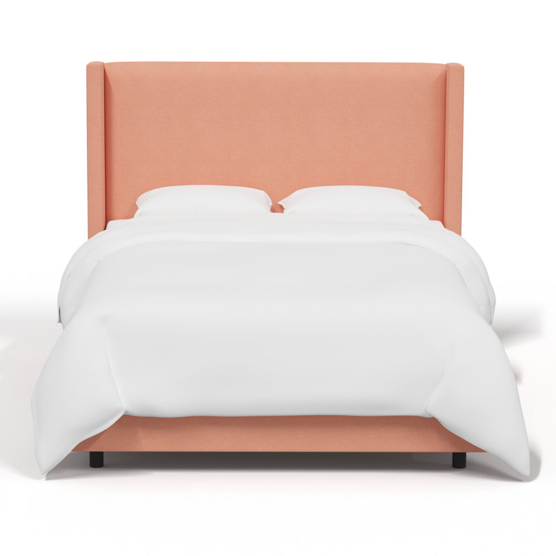 Temescal Upholstered Wingback Bed, Full, Classic Lilac Linen