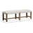 Extendable Trestle Dining Table With 2 Upholstered Side Chairs Bench Server And Display Cabinet-152176204