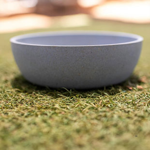 Grey Rubber Dog Food Water Bowl