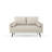 Aadyan 58" Faux Leather Square Arm Sofa Loveseat-376358092
