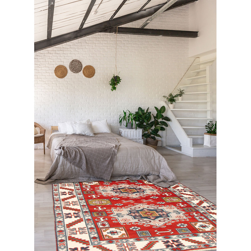 Wool Oriental Indoor Rug, Rectangle 6' x 9'