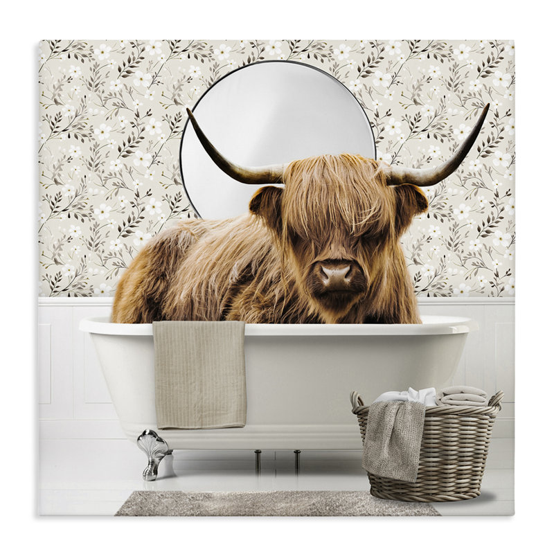 Toile Cottage, temps de bain, par CAD Designs, H 24 po x l 24 po