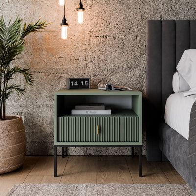 54cm W Manufactured Wood Bedside Table