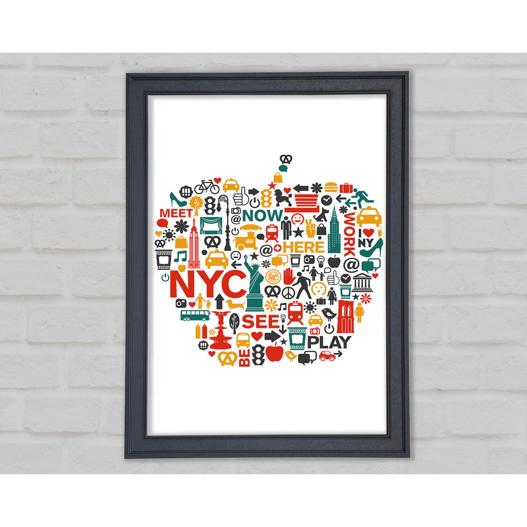 The Big Apple Sightseeing - Einzelne Bilderrahmen Kunstdrucke