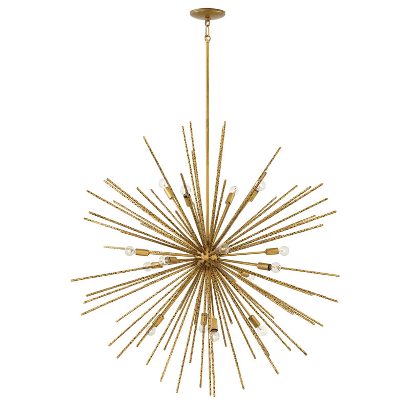 Tryst 16-Light Sputnik Sphere Chandelier, Burnished Gold