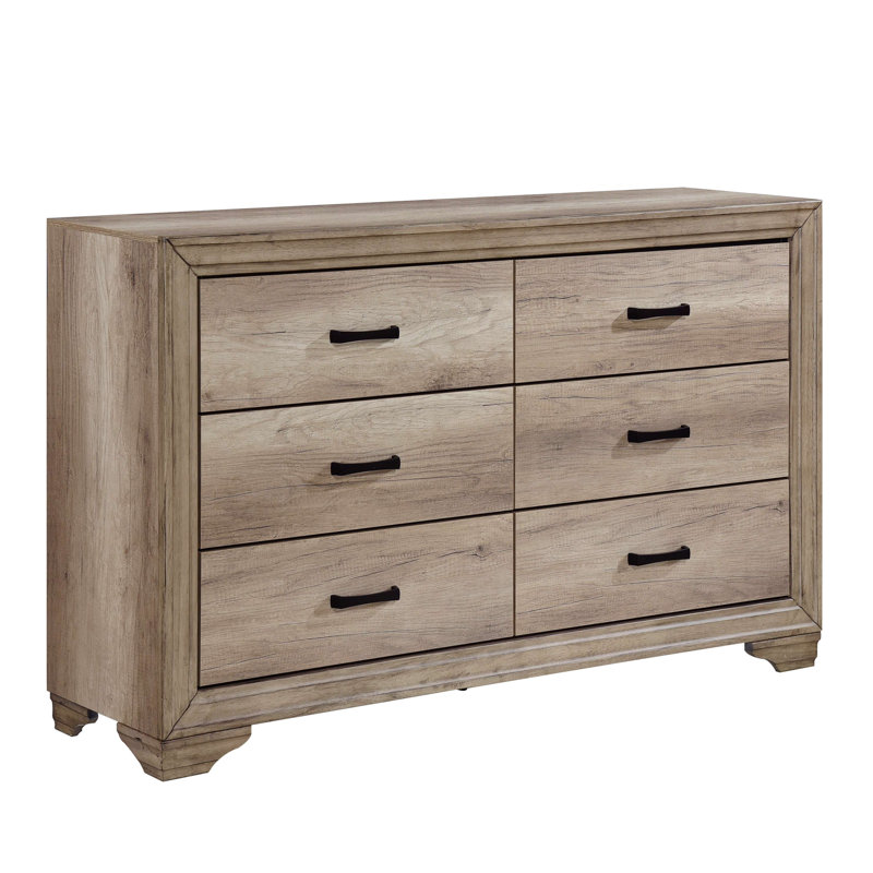 Commode 1 pièce 6 tiroirs avec quincaillerie de chambre à coucher