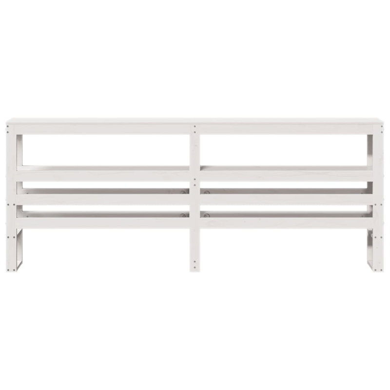Solid Wood Headboard, 200 x 200 cm, White