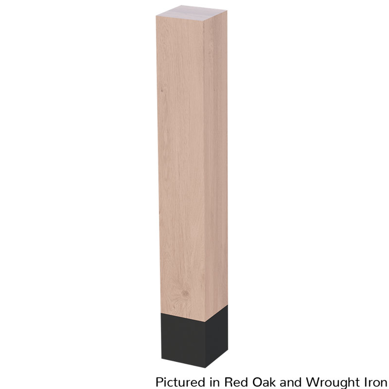 Mercutio Table Leg, 35.25" H x 5" W x 5" D, Flat Black