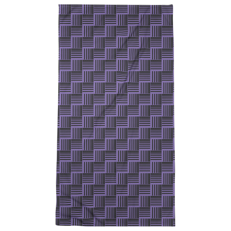 Jaya Bath Towel, Dark Purple/Black