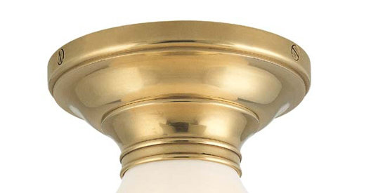 Randolph 1 - Light Flush Mount, Aged Brass