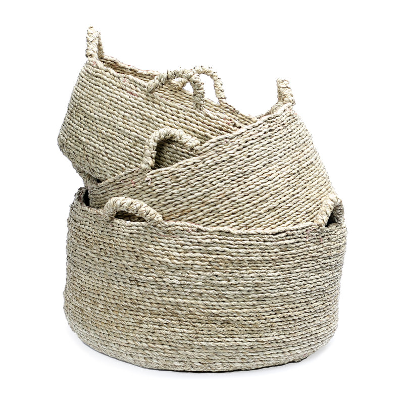 Bay Isle Home Seagrass Decorative Basket, 30cm H x 60cm W x 60cm D