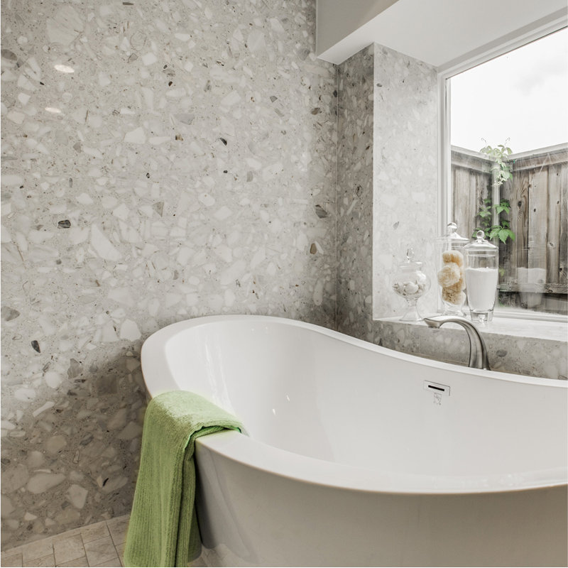 Agglo 24" x 24" Honed, New Bianco Scato
