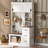 Modern Entryway Bench With Coat Rack, 3 Shelves And Drawers, 3 Sturdy Hooks, 40.2'' Wide Hall Tree With Storage