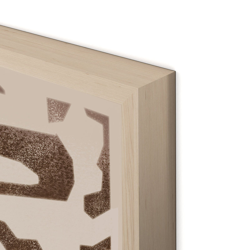 Block Sand II Print by Coup D'Esprit, 40" H x 60" W, Vertical Grain White Oak