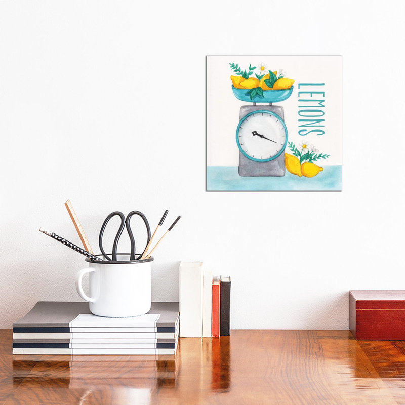 Lemon Scale II by Gabrielle McClure - Wrapped Canvas Painting, 30.48 cm H x 30.48 cm W