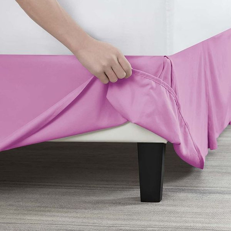 Luxury Pleated 14" Bed Skirt, Light Pink, Full