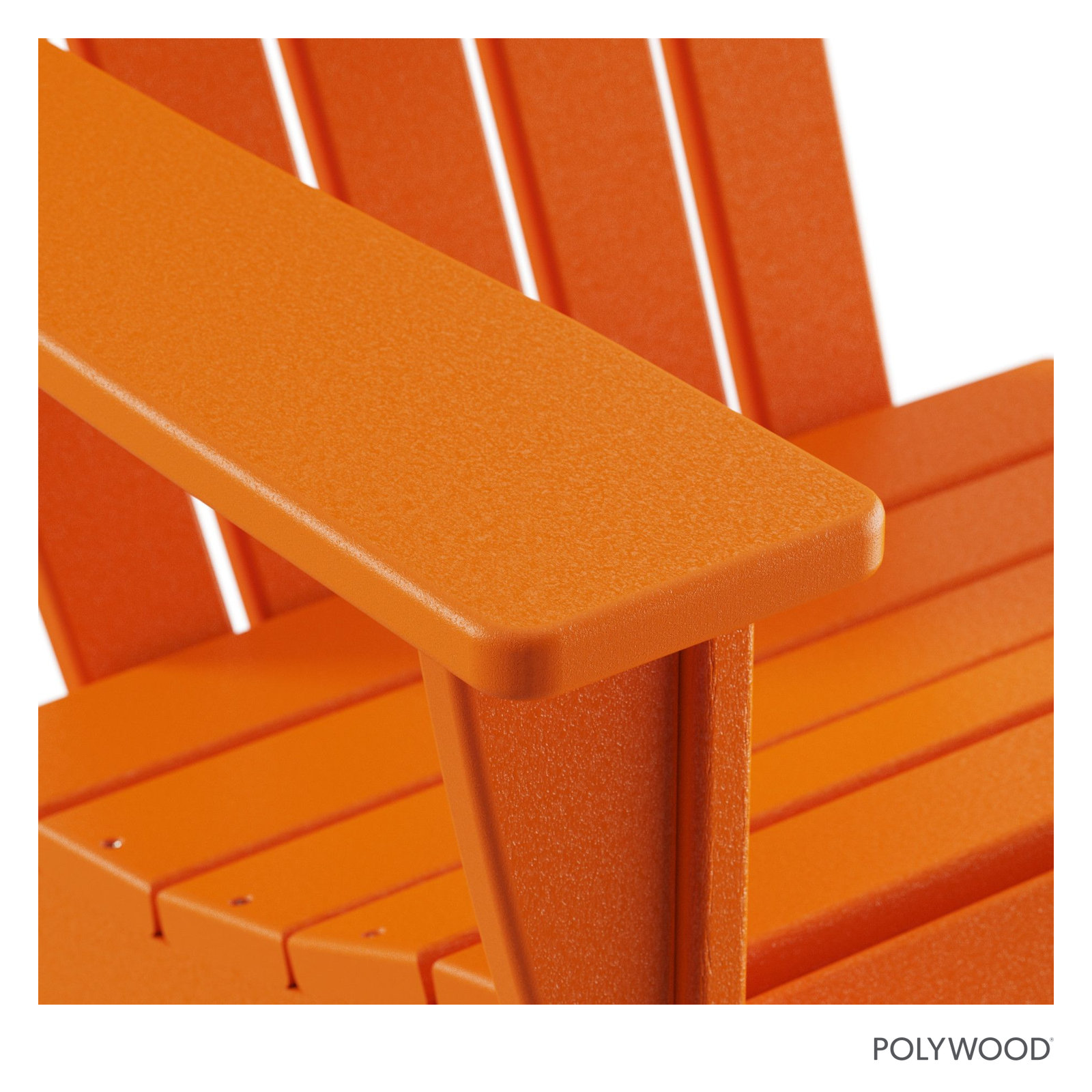 POLYWOOD® Nautical Adirondack Chair, Tangerine