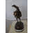 Bronco Buster by Remington Bronze Statue on Triple Marble Base, Iconic Western Decor, 21"Lx10"Wx26"H
