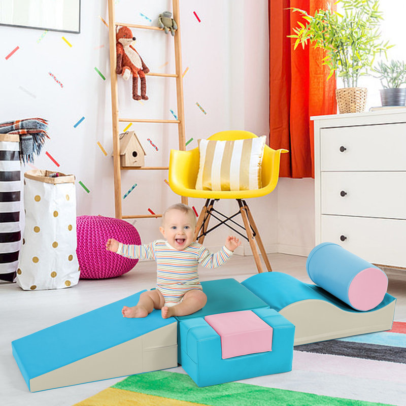 Blocs d'escalade en mousse l 15,7 po Fashionwu, Bleu / rose