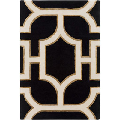 Ouellette Hand Tufted Tencel Abstract Indoor Rug