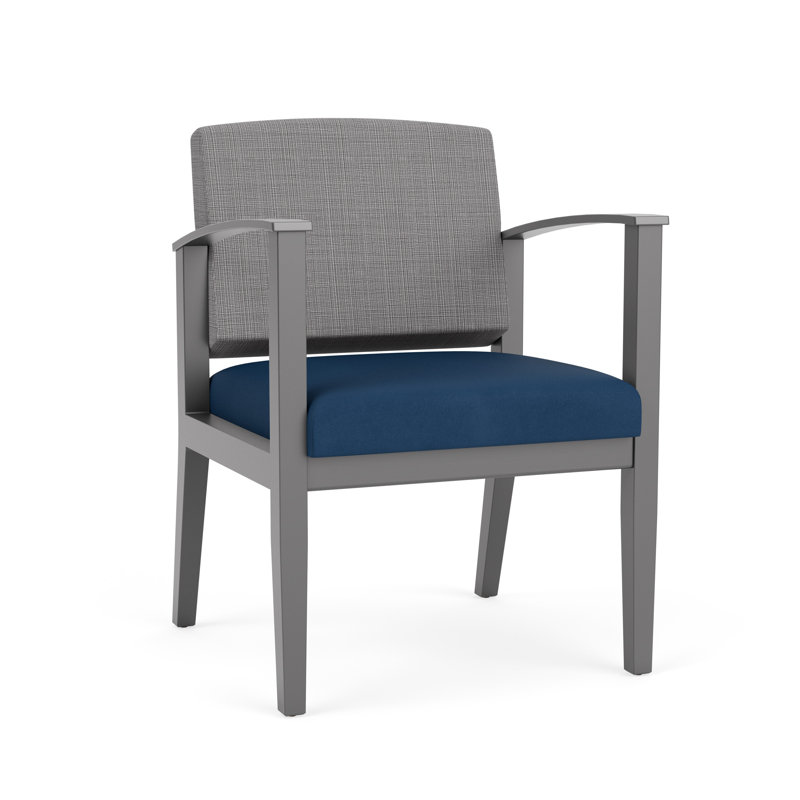 Table de bout en bois Amherst, Étain, Chambray gris / Patriot Plus Blue Ridge