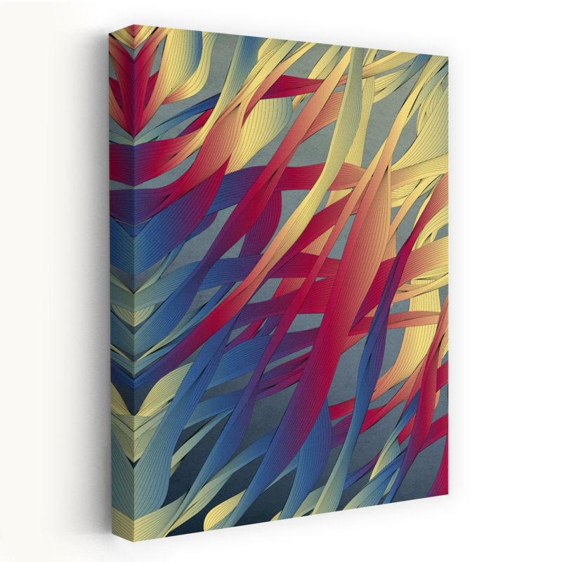Art contemporain contemporain abstrait, nature paisible, tropical, H 48 po x l 32 po