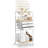 White Modern Jewellery Organizer Stand With Built-In Mirror, Ample Storage, And Creative Design-1424957128