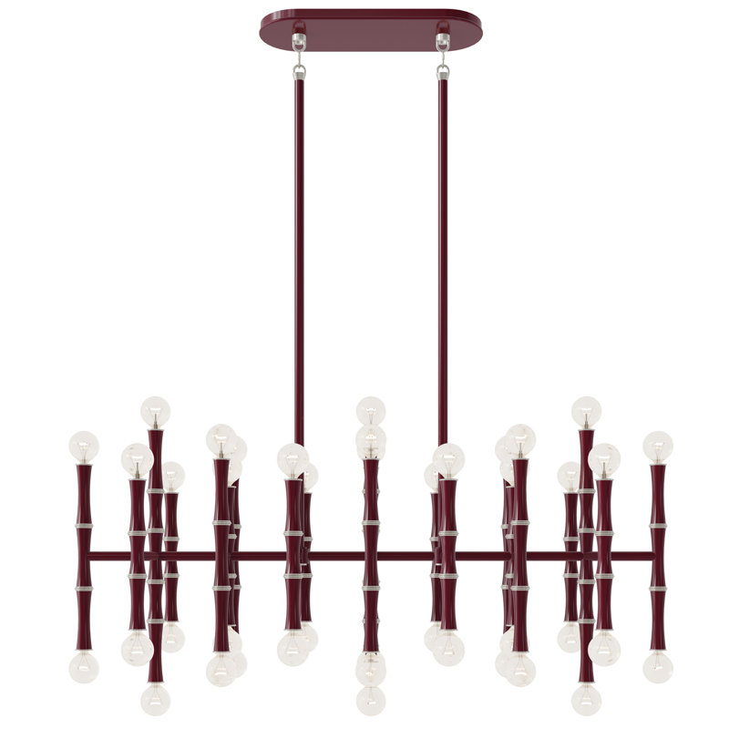 Luminaire suspendu Kane, Prune sucrée / nickel poli