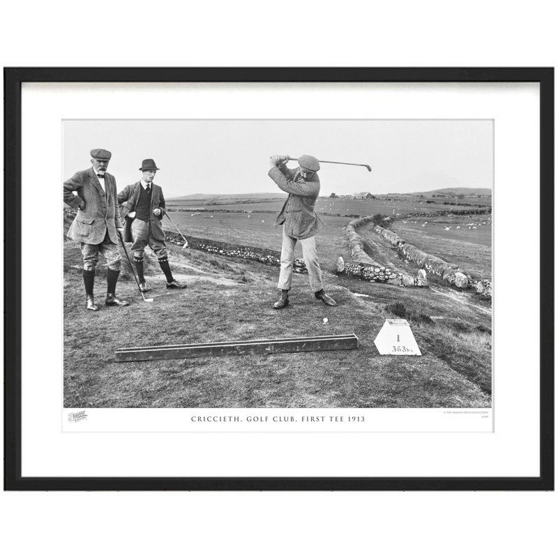 Criccieth, Golf Club, First Tee 1913 - Single Picture Frame Print, 60cm H x 80cm W x 2.3cm D