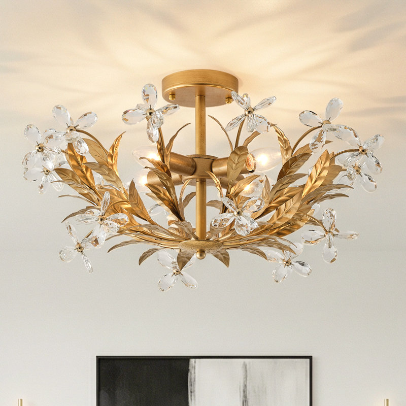 Plafonnier semi-encastré 4 lumières 23,6 po