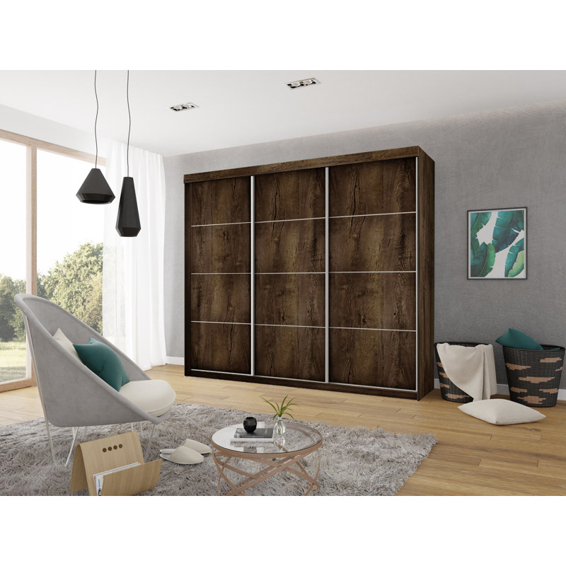 Amhir 2 Door Solid + Manufactured Wood Wardrobe, White