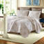 Ensemble de literie pour lit double réversible, courtepointe en polyester brun clair pour la maison