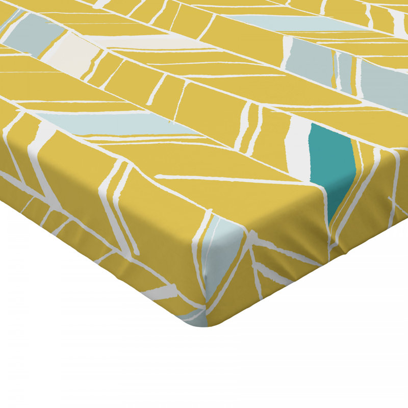 Microfiber Abstract Fitted Sheet, Queen Fitted Sheet