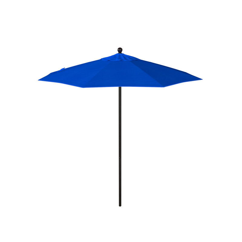 Parasol de marché 90 po Nakeira, Tissu performance bleu royal, Bronze